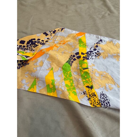 Cynthia Rowley Abstract Multicolor 100% Silk Scarf - Picture 5 of 10